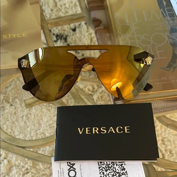 Versace | Accessories | Versace Amber Gold Sunglasses | Poshmark display picture 2